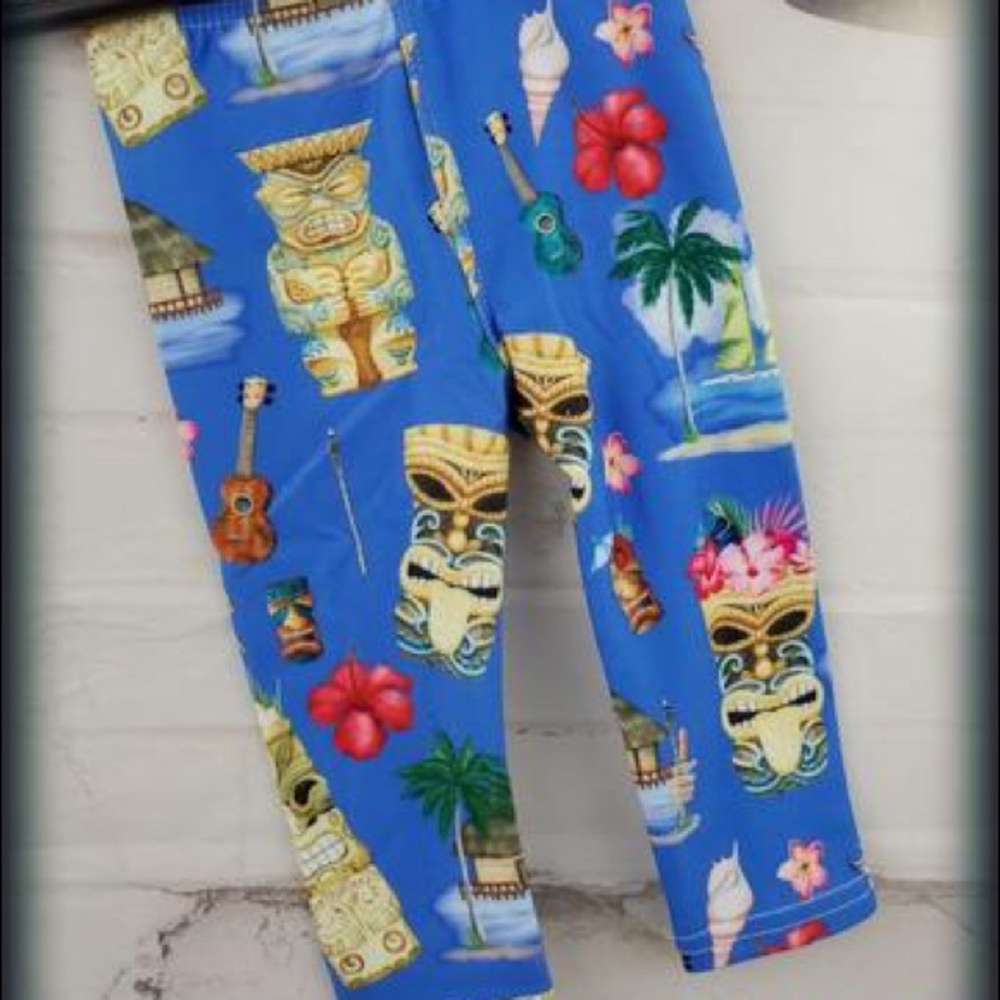 Tiki party leggings